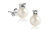 Perlen Ohrstecker mit Kristallen - Weiß