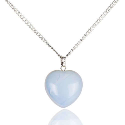 Chakra Opal Herz-Anhänger-Blau
