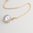 Halskette mit rundem Zirkonia Kristall-Anhänger-Weiß