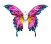Extravagante Brosche | Anstecknadel " Schmetterling" mit Kristall - Blau - Bunt - Pink