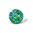 Runde Ohr-Clips mit Zirkonia Kristallen - Grün-Blau