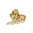 Handgearbeitete Vintage Brosche " Schleife" im Antik Gold Look mit Kristallen