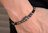 Stylisches, Perlen Armband "Bully" mit Französischer Bulldogge Kopf -Symbol-Heilsteine